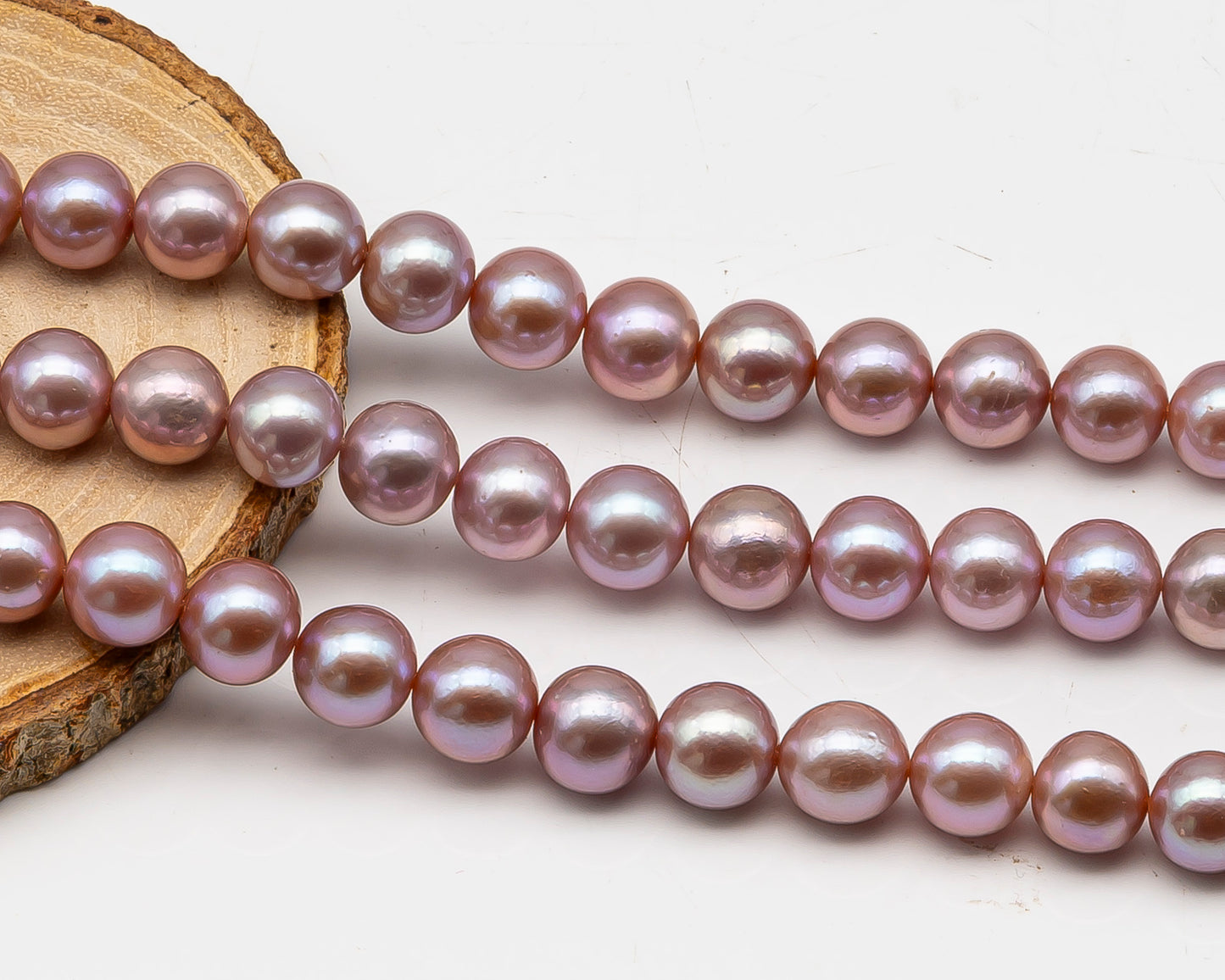 10-12mm Edison Pearl in Full Strand, Freshwater Pearl in Natural Colors with High Luster, Pre-Strung for Jewelry Making, SKU # 3119EP