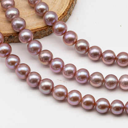 10-12mm Edison Pearl in Full Strand, Freshwater Pearl in Natural Colors with High Luster, Pre-Strung for Jewelry Making, SKU # 3119EP
