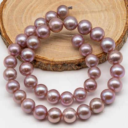 10-12mm Edison Pearl in Full Strand, Freshwater Pearl in Natural Colors with High Luster, Pre-Strung for Jewelry Making, SKU # 3119EP