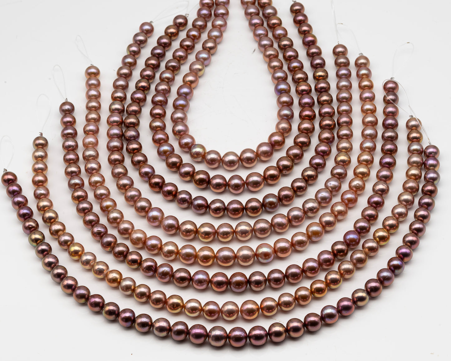 10-12mm Edison Pearl in Full Strand, Freshwater Pearl in Natural Colors with High Luster, Pre-Strung for Jewelry Making, SKU # 3120EP