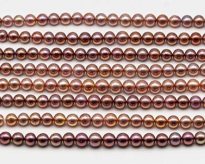 10-12mm Edison Pearl in Full Strand, Freshwater Pearl in Natural Colors with High Luster, Pre-Strung for Jewelry Making, SKU # 3120EP