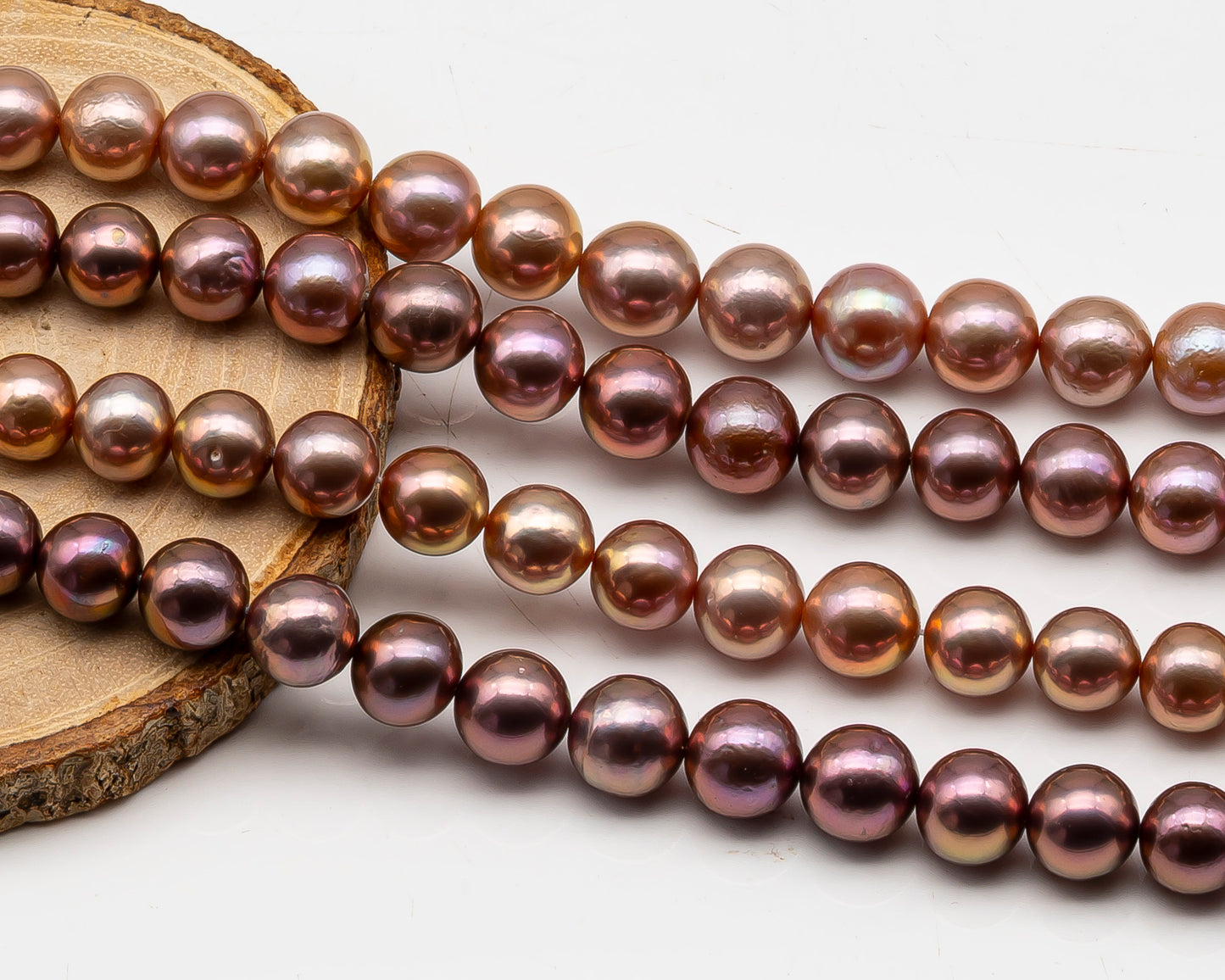 10-12mm Edison Pearl in Full Strand, Freshwater Pearl in Natural Colors with High Luster, Pre-Strung for Jewelry Making, SKU # 3120EP