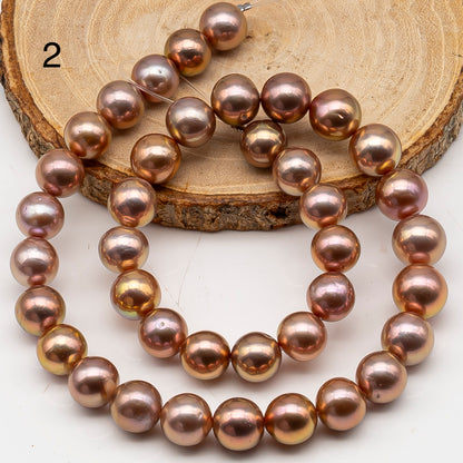 10-12mm Edison Pearl in Full Strand, Freshwater Pearl in Natural Colors with High Luster, Pre-Strung for Jewelry Making, SKU # 3120EP