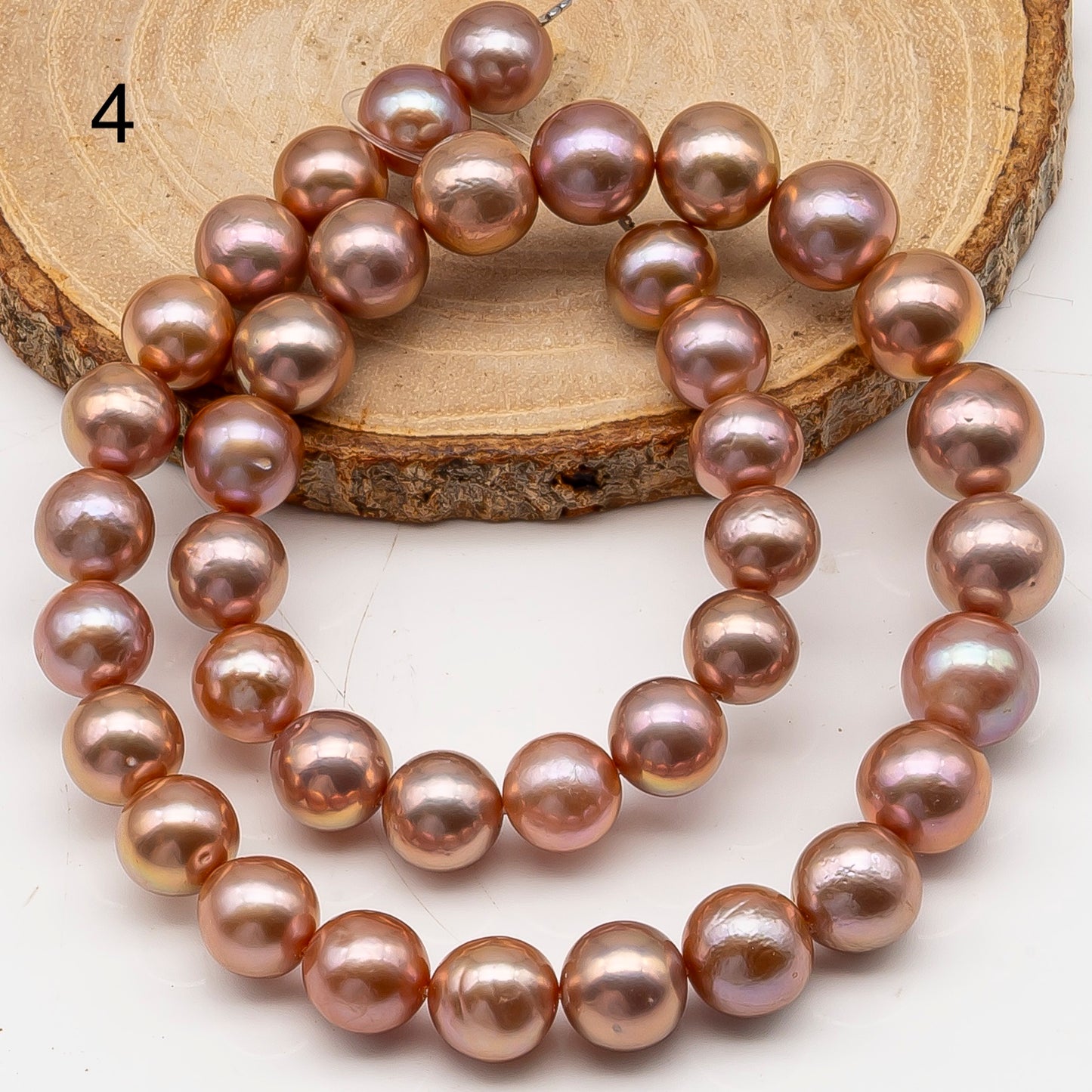 10-12mm Edison Pearl in Full Strand, Freshwater Pearl in Natural Colors with High Luster, Pre-Strung for Jewelry Making, SKU # 3120EP