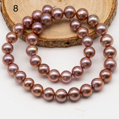 10-12mm Edison Pearl in Full Strand, Freshwater Pearl in Natural Colors with High Luster, Pre-Strung for Jewelry Making, SKU # 3120EP