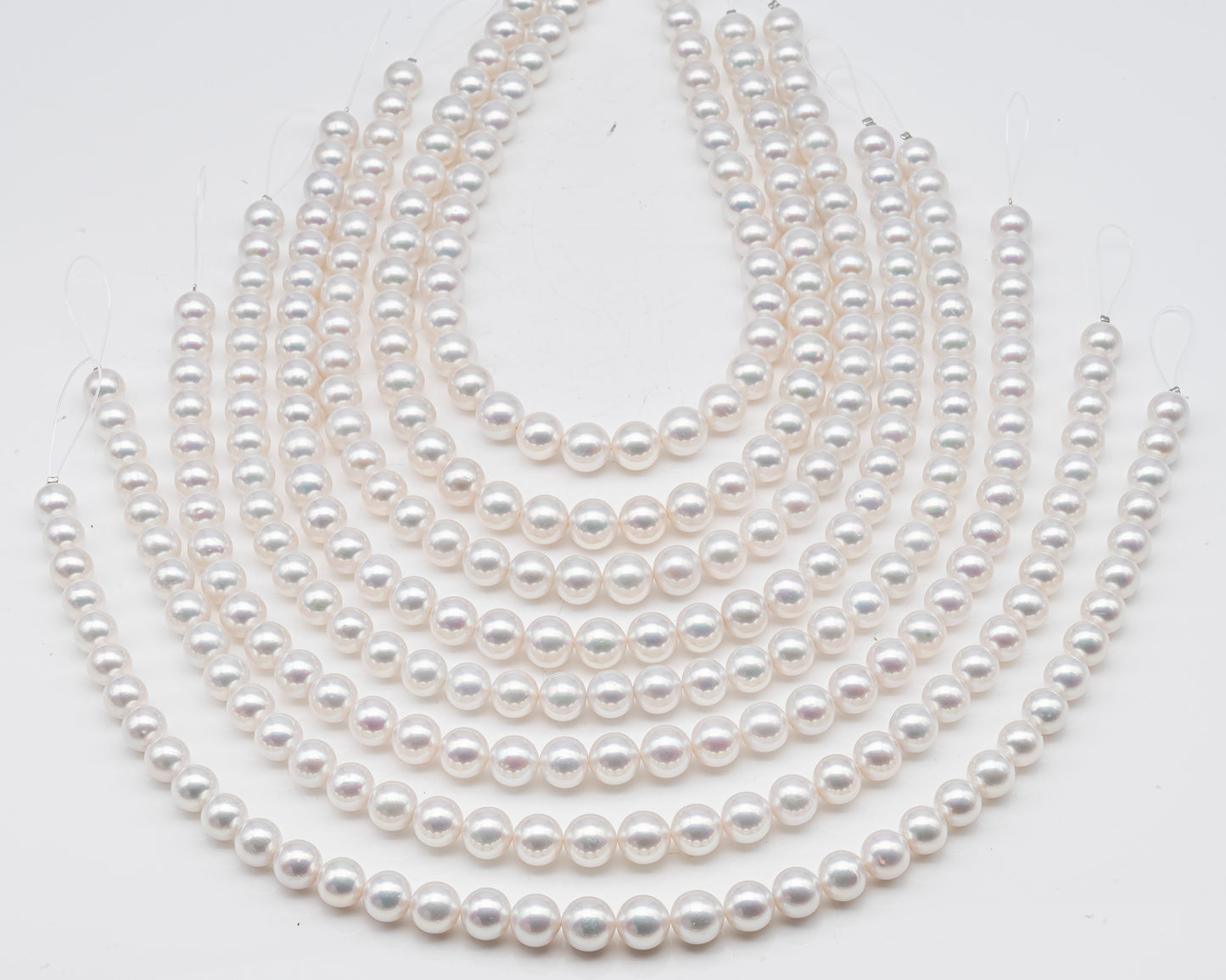 AAA 10-12mm Edison Pearl in Full Strand, Freshwater Pearl in White Colors with High Luster, Pre-Strung for Jewelry Making, SKU # 3121EP