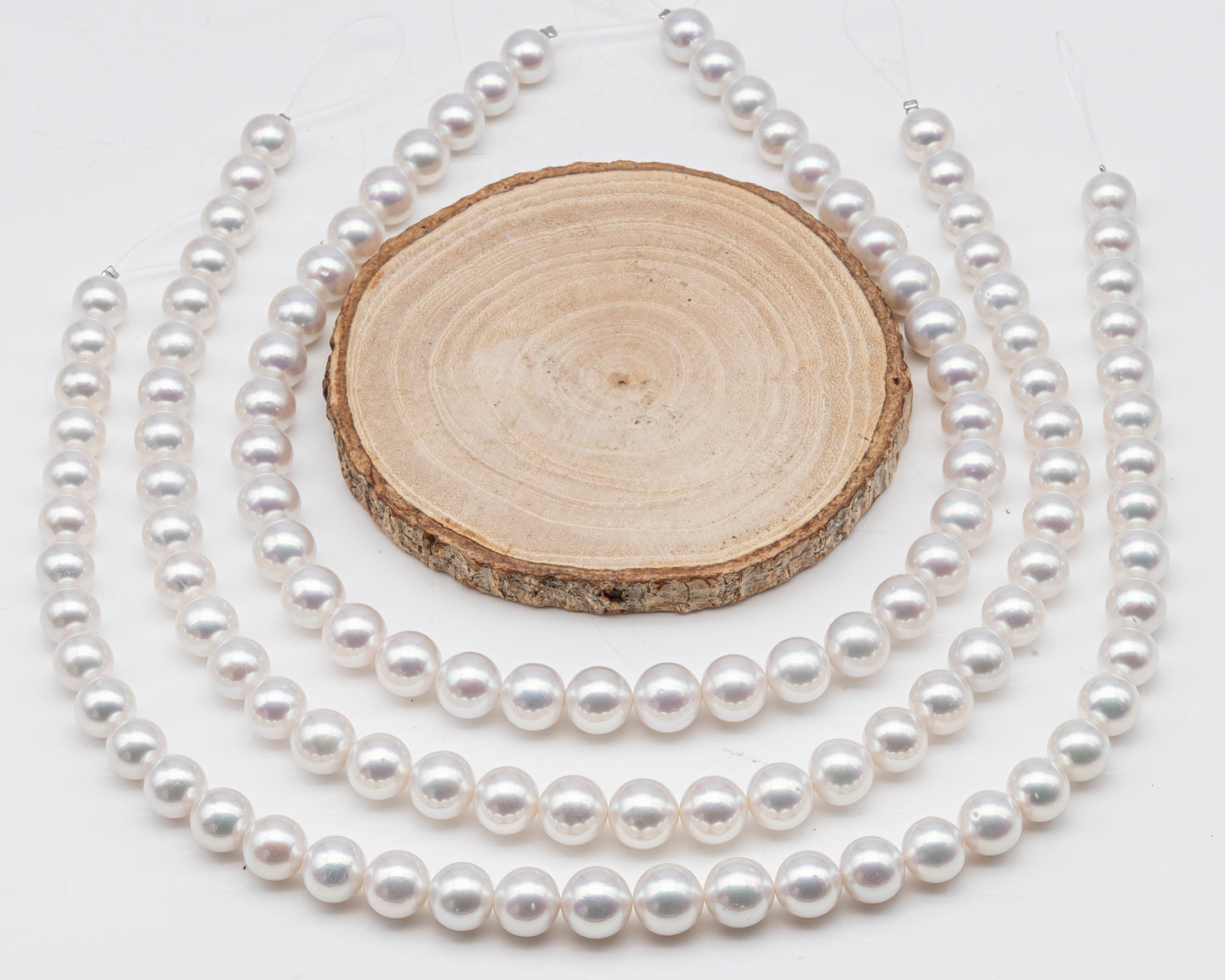 AAA 10-12mm Edison Pearl in Full Strand, Freshwater Pearl in White Colors with High Luster, Pre-Strung for Jewelry Making, SKU # 3121EP