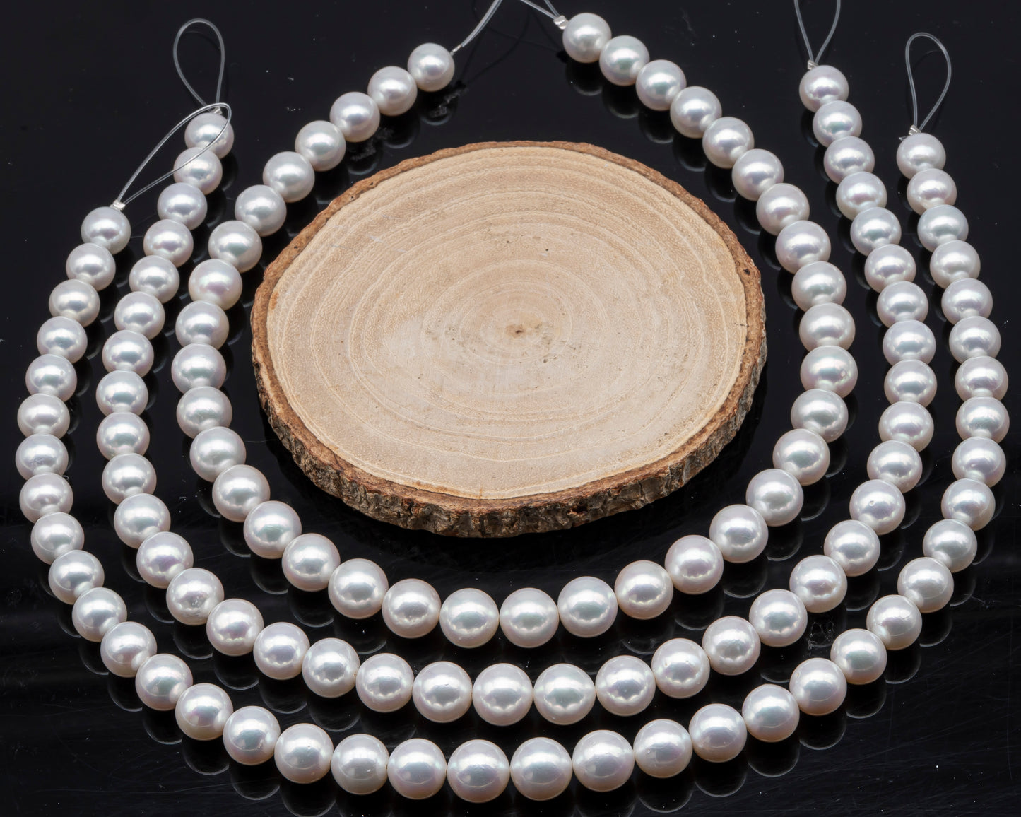 AAA 10-12mm Edison Pearl in Full Strand, Freshwater Pearl in White Colors with High Luster, Pre-Strung for Jewelry Making, SKU # 3121EP