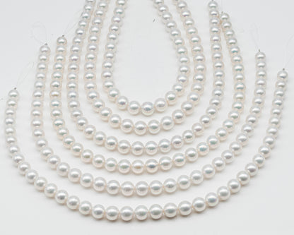 AAA 10-12mm Edison Pearl in Full Strand, Freshwater Pearl in White Colors with High Luster, Pre-Strung for Jewelry Making, SKU # 3122EP