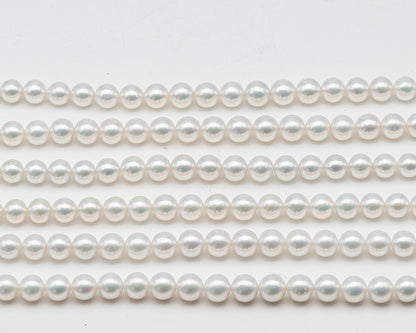 AAA 10-12mm Edison Pearl in Full Strand, Freshwater Pearl in White Colors with High Luster, Pre-Strung for Jewelry Making, SKU # 3122EP