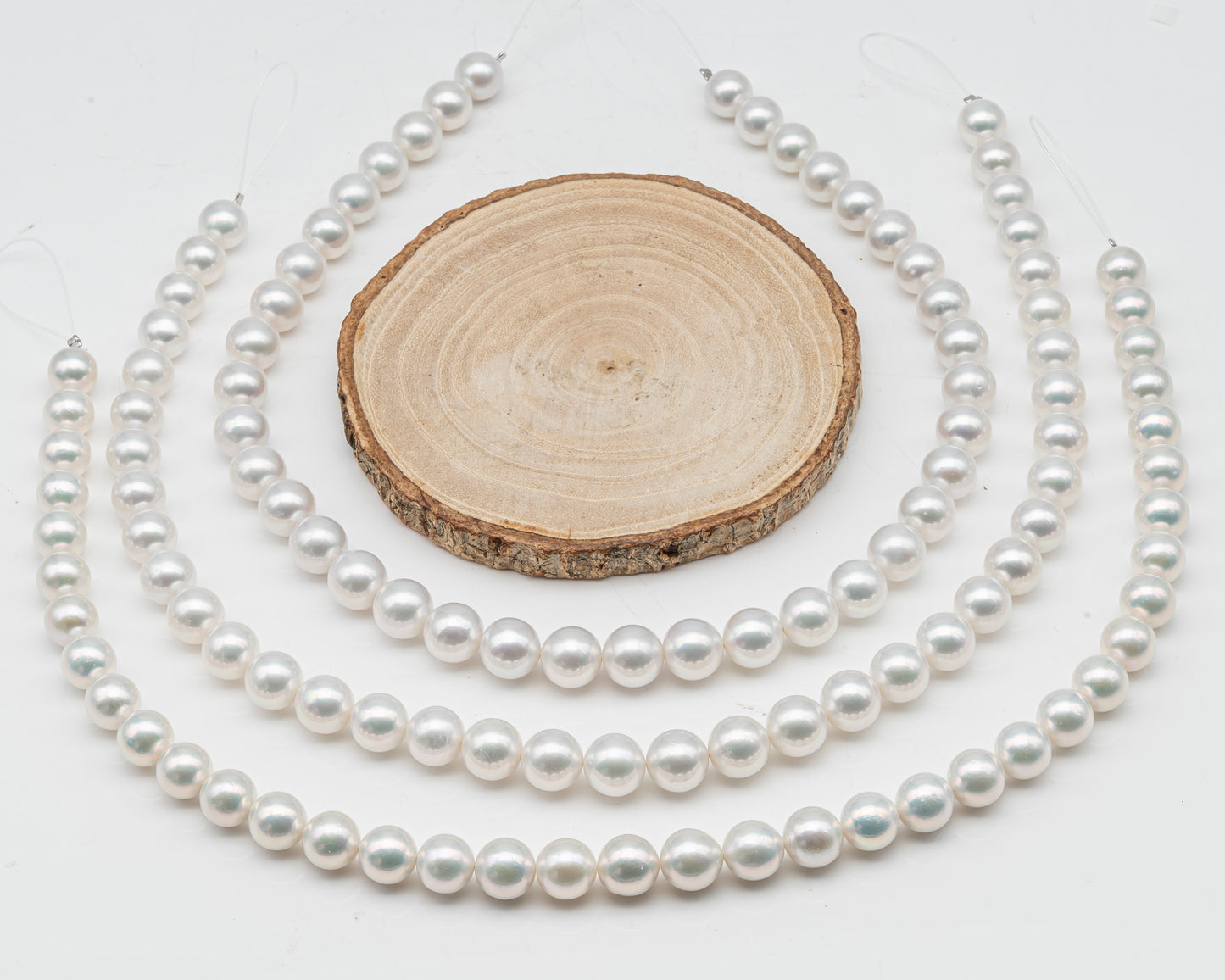AAA 10-12mm Edison Pearl in Full Strand, Freshwater Pearl in White Colors with High Luster, Pre-Strung for Jewelry Making, SKU # 3122EP