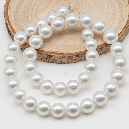 AAA 10-12mm Edison Pearl in Full Strand, Freshwater Pearl in White Colors with High Luster, Pre-Strung for Jewelry Making, SKU # 3122EP