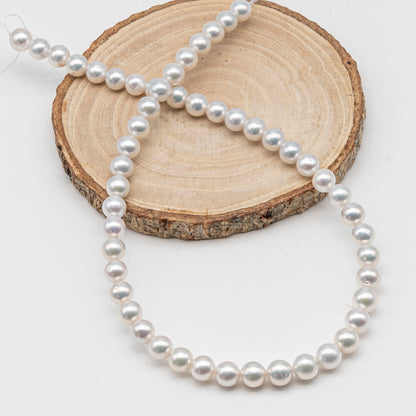 7.5-8.5mm Freshwater Pearl in Full Strand, Natural Colors with High Luster, Pre-Strung for Jewelry Making, SKU # 3123EP