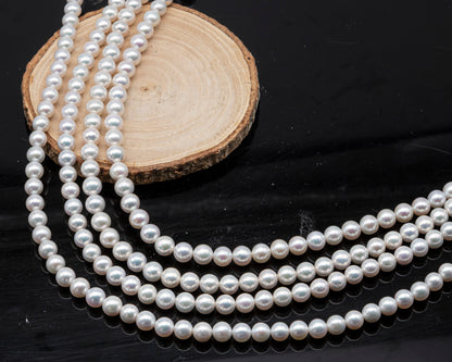 7.5-8.5mm Freshwater Pearl in Full Strand, Natural Colors with High Luster, Pre-Strung for Jewelry Making, SKU # 3123EP