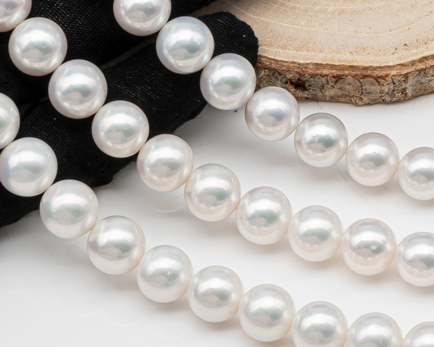 AAA 10-12mm Edison Pearl in Full Strand, Freshwater Pearl in White Colors with High Luster, Pre-Strung for Jewelry Making, SKU # 3122EP