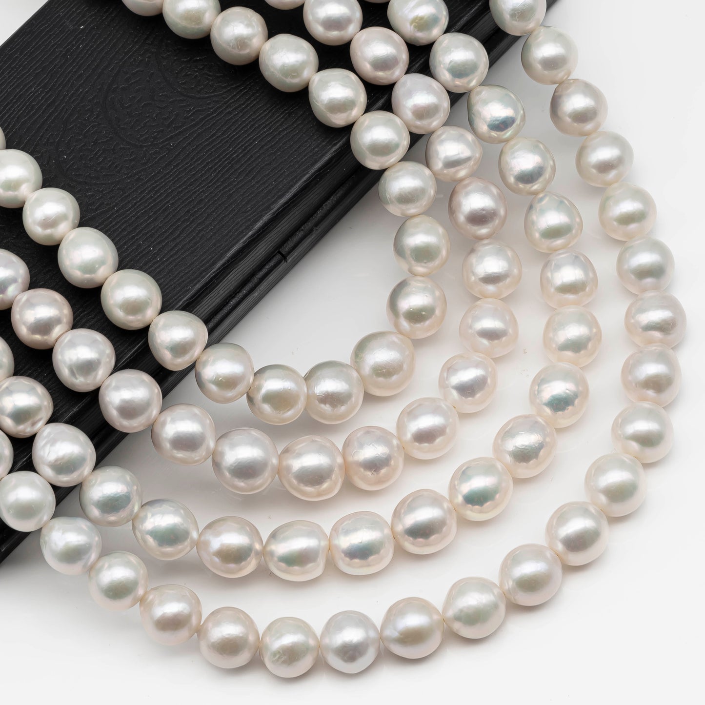 11-13mm Near Round Edison Pearl Strand with High Luster and White Colors, SKU # 2404EP