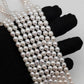 6-7mm Rice Freshwater Pearl in Full Strand, White Color with Nice Luster for Beading, SKU # 2433FW