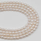 6-7mm Rice Freshwater Pearl in Full Strand, White Color with Nice Luster for Beading, SKU # 2433FW