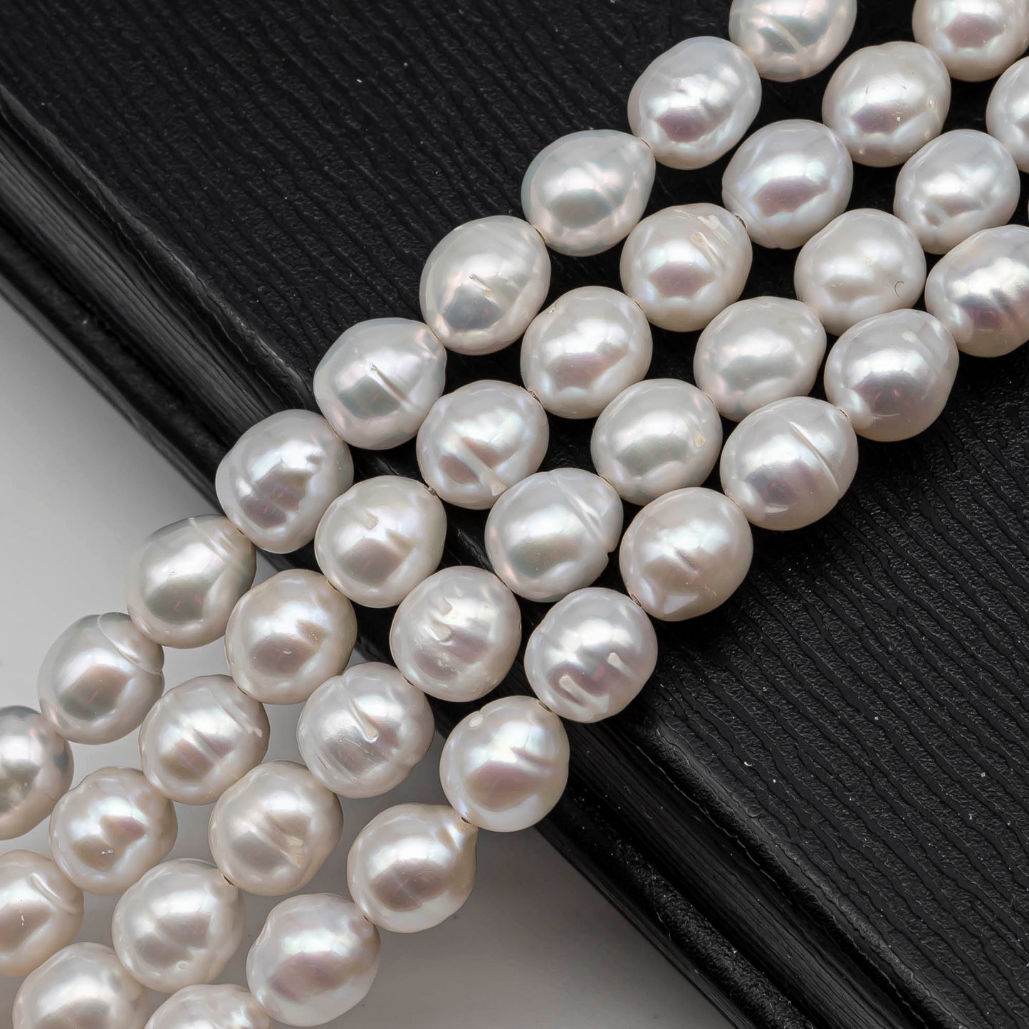 6-7mm Rice Freshwater Pearl in Full Strand, White Color with Nice Luster for Beading, SKU # 2433FW