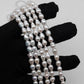 6-7mm Freshwater Pearl in Baroque Rice Shape,  Full Strand in White Color with Nice Luster for Beading or Jewelry Making, SKU # 2434FW