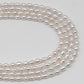 6-7mm Freshwater Pearl in Baroque Rice Shape,  Full Strand in White Color with Nice Luster for Beading or Jewelry Making, SKU # 2434FW