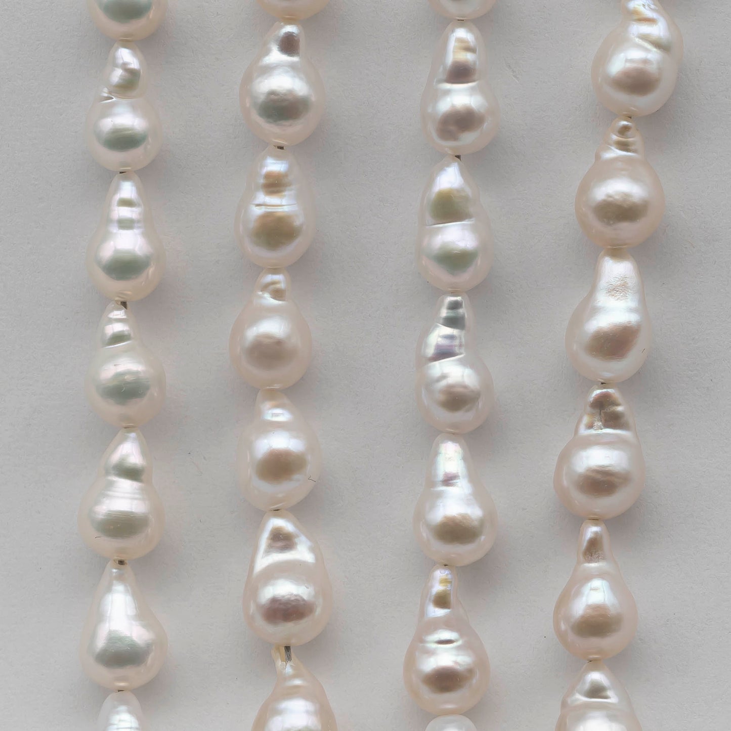 6-7mm Tiny Baroque Pearl, Mini Odd Shape Freshwater Pearl Bead in Natural White Color on a Full Strand, SKU # 2437FW