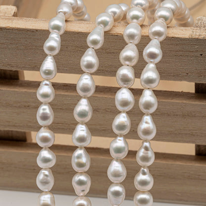 6-7mm Mini Baroque Pearl in Uniform Shape, Small Freshwater Pearl Bead in Natural White Color on a Full Strand, SKU # 2438FW