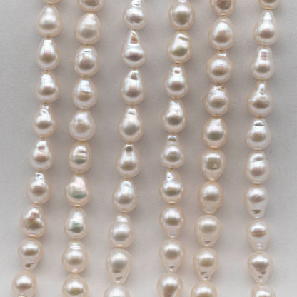 6-7mm Mini Baroque Pearl in Uniform Shape, Small Freshwater Pearl Bead in Natural White Color on a Full Strand, SKU # 2438FW