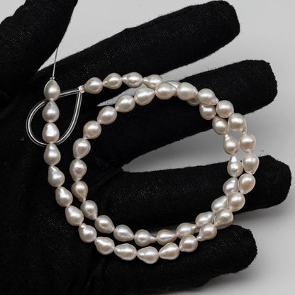 6-7mm Mini Baroque Pearl in Uniform Shape, Small Freshwater Pearl Bead in Natural White Color on a Full Strand, SKU # 2438FW