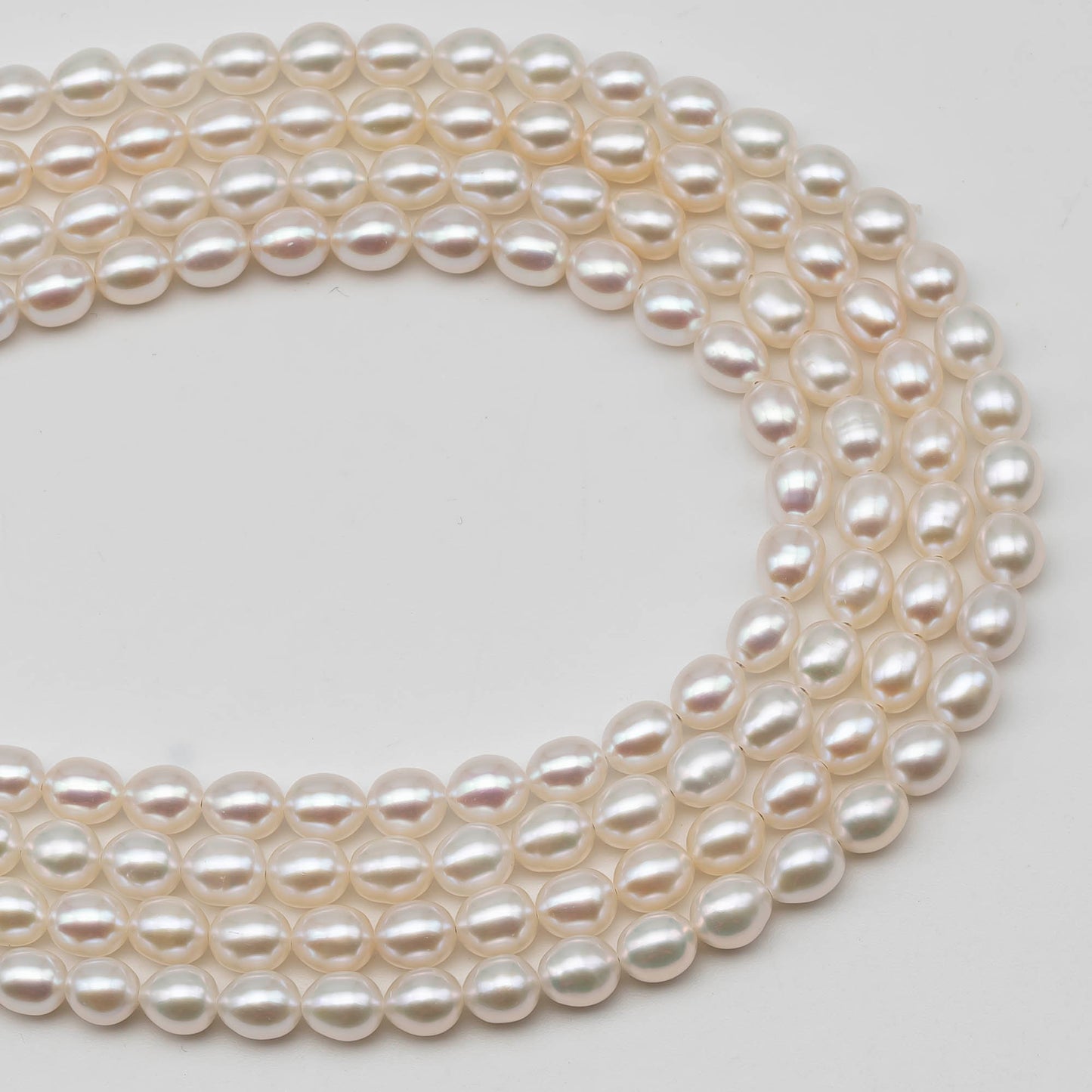 AAA 5-5.5mm Rice Pearl in Natural White Color with Amazing High Lusters, SKU # 2440FW