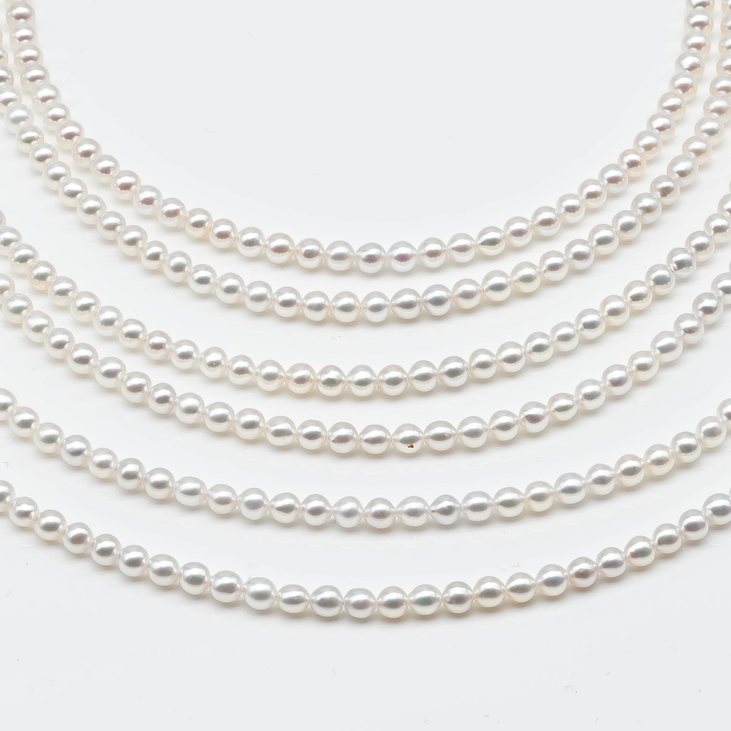 3-3.5mm Freshwater Pearls Near Round Pearl Beads, White Color With Very Nice Luster, Seed Pearls, Full Strand, SKU# 1963FW