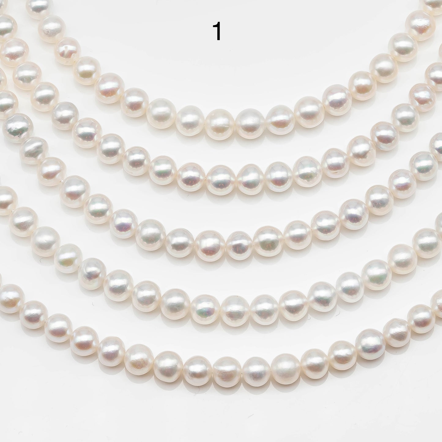 AAA 5-5.5mm White Freshwater Pearl Bead in Near Round with Blemishes for Jewelry Making, SKU # 1964FW