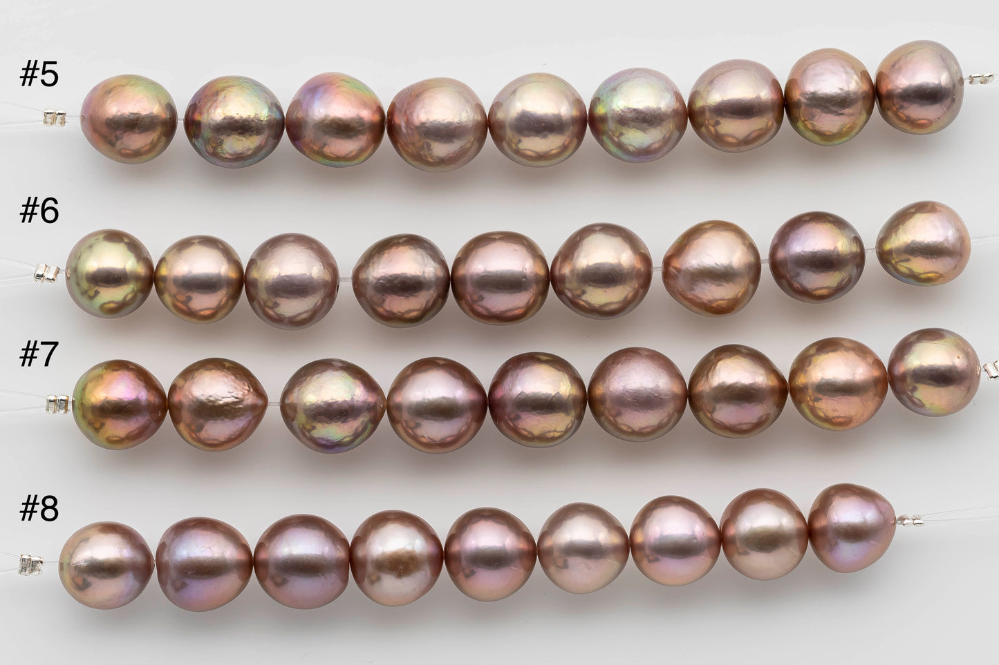 11-12mm Near Round Edison Pearl, Freshwater in Natural Color with Nice Luster for Beading, SKU # 1234EP