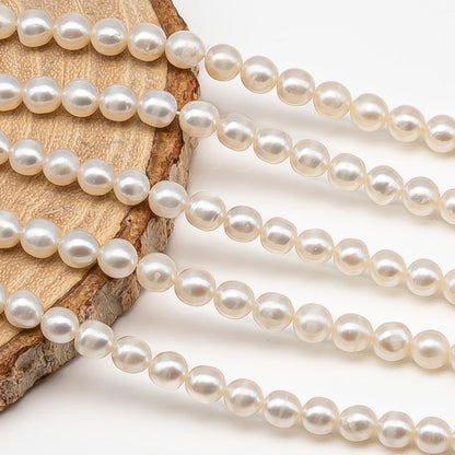 5-5.5mm Freshwater Pearls Pearl Beads, White Color, Full Strand, SKU# 3393FW