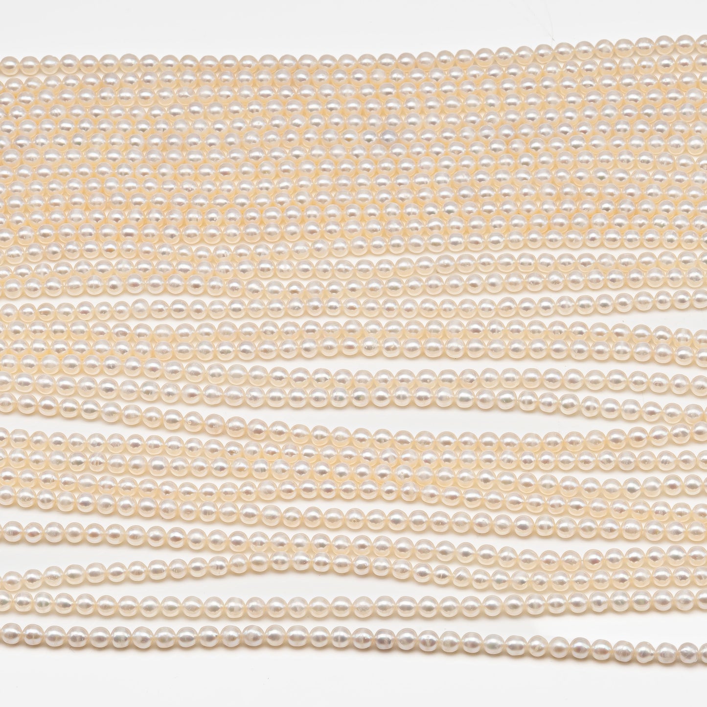 5-5.5mm Freshwater Pearls Pearl Beads, White Color, Full Strand, SKU# 3393FW
