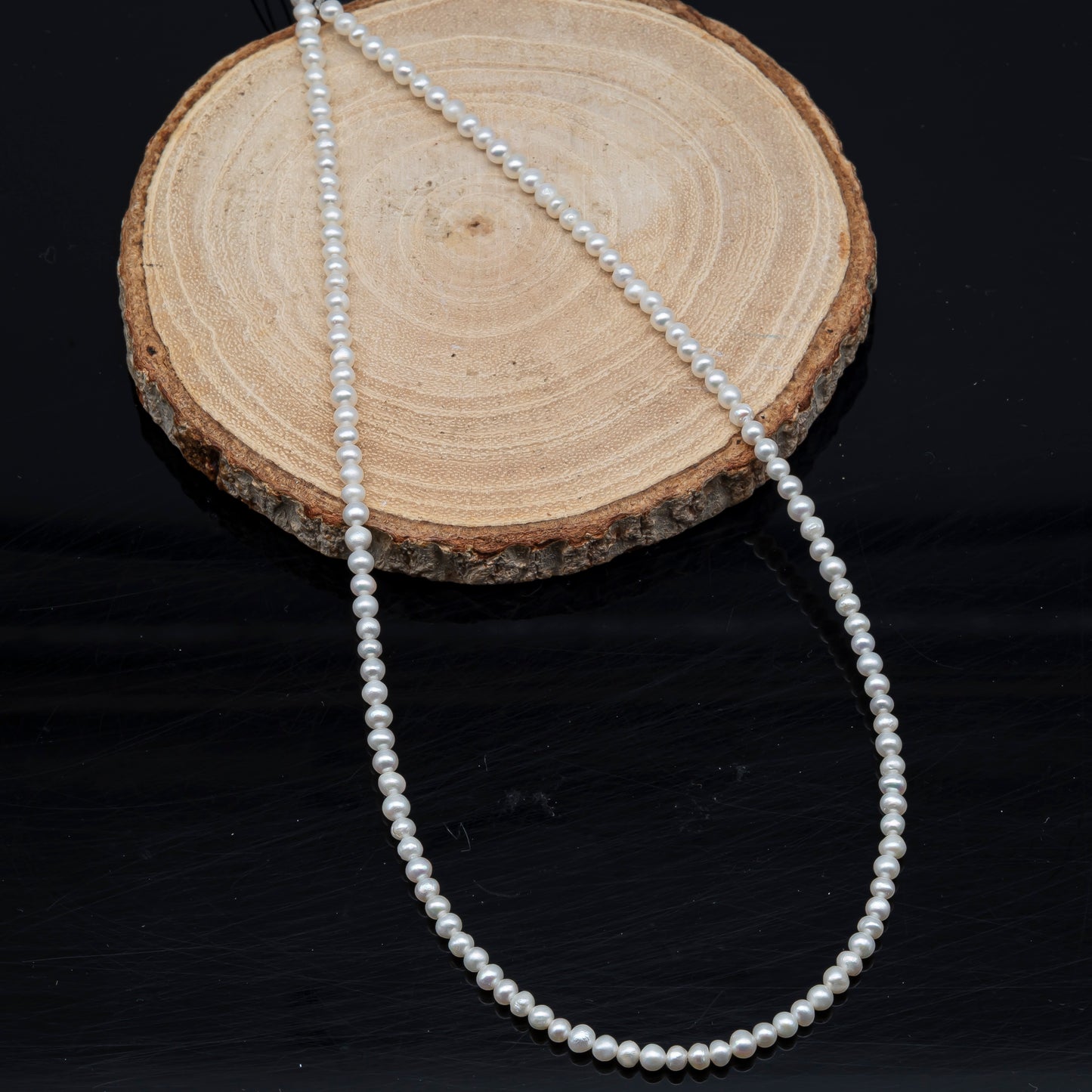 2.5-3mm or 3-4mm Freshwater Pearls Near Round Pearl Beads, White Color, Seed Pearls, Full Strand, SKU# 2902FW
