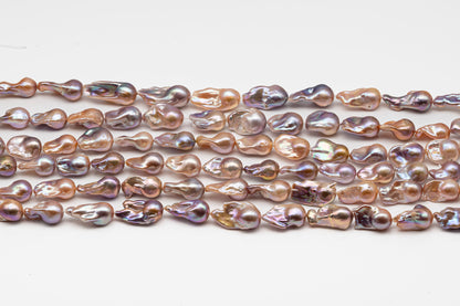 Large Size Baroque Pearl Natural Color, From 14-18 x 22-28mm Drop Shape, Full Strand, 1 Pc, or Large Hole, SKU # 2897BA