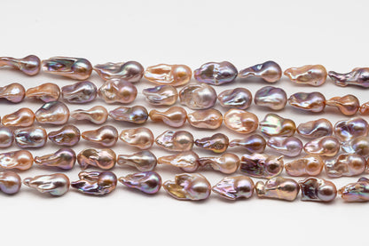 Large Size Baroque Pearl Natural Color, From 14-18 x 22-28mm Drop Shape, Full Strand, 1 Pc, or Large Hole, SKU # 2897BA