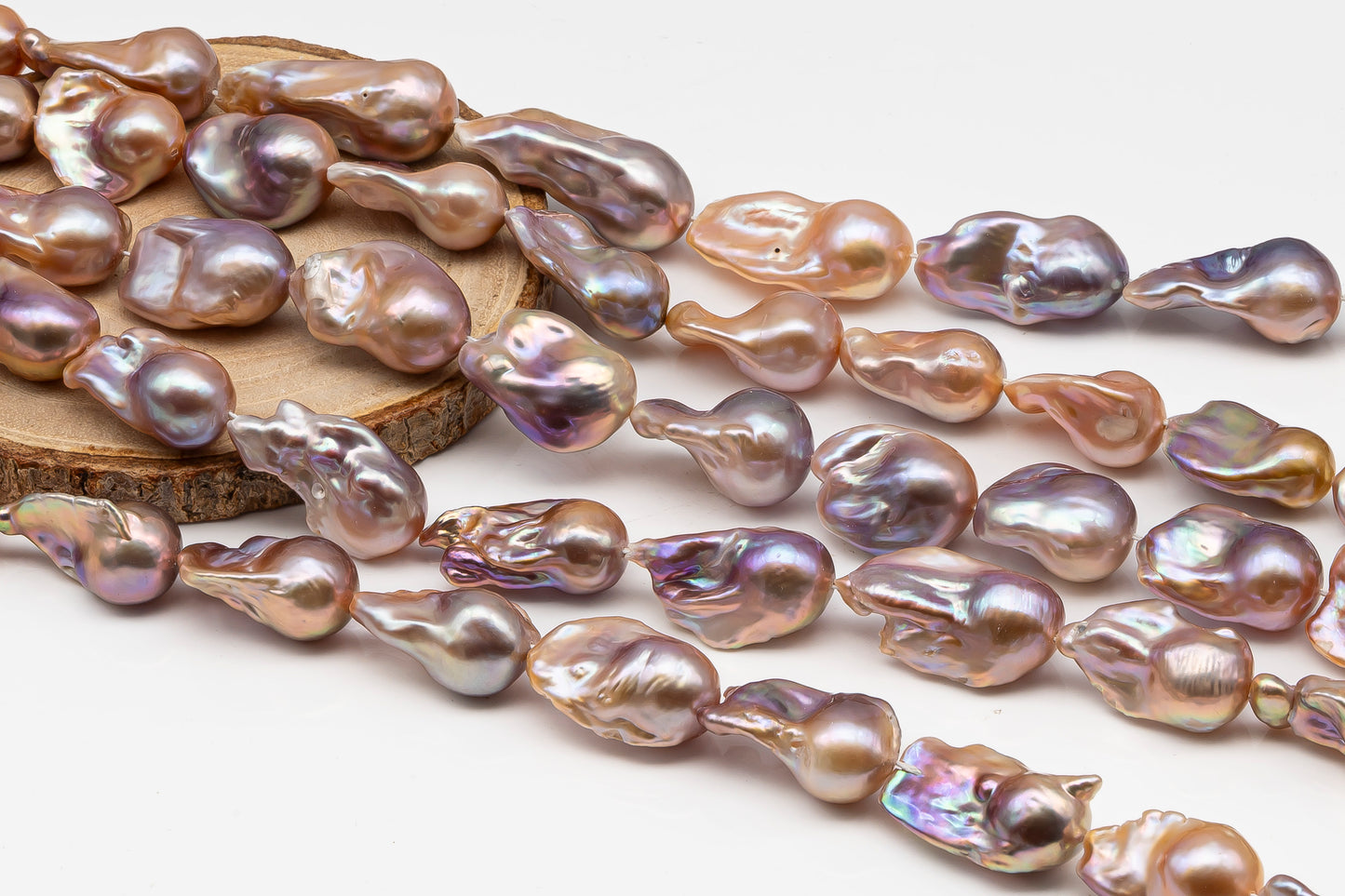 Large Size Baroque Pearl Natural Color, From 14-18 x 22-28mm Drop Shape, Full Strand, 1 Pc, or Large Hole, SKU # 2897BA