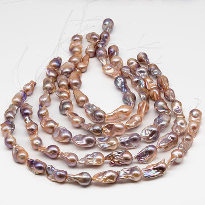 Large Size Baroque Pearl Natural Color, From 14-18 x 22-28mm Drop Shape, Full Strand, 1 Pc, or Large Hole, SKU # 2897BA
