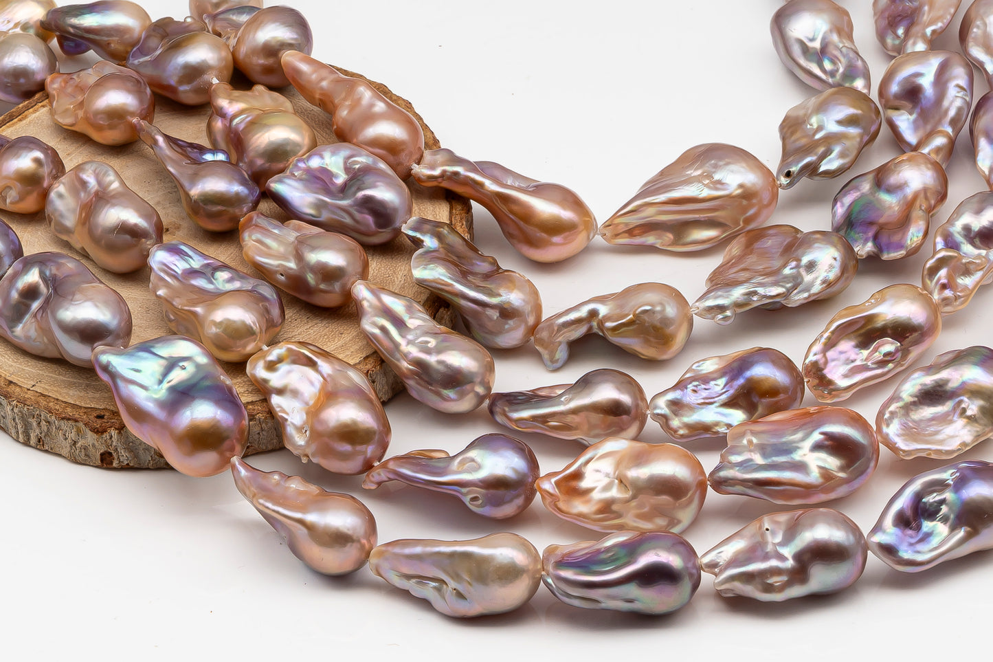 Large Size Baroque Pearl Natural Color, From 14-18 x 22-28mm Drop Shape, Full Strand, 1 Pc, or Large Hole, SKU # 2897BA