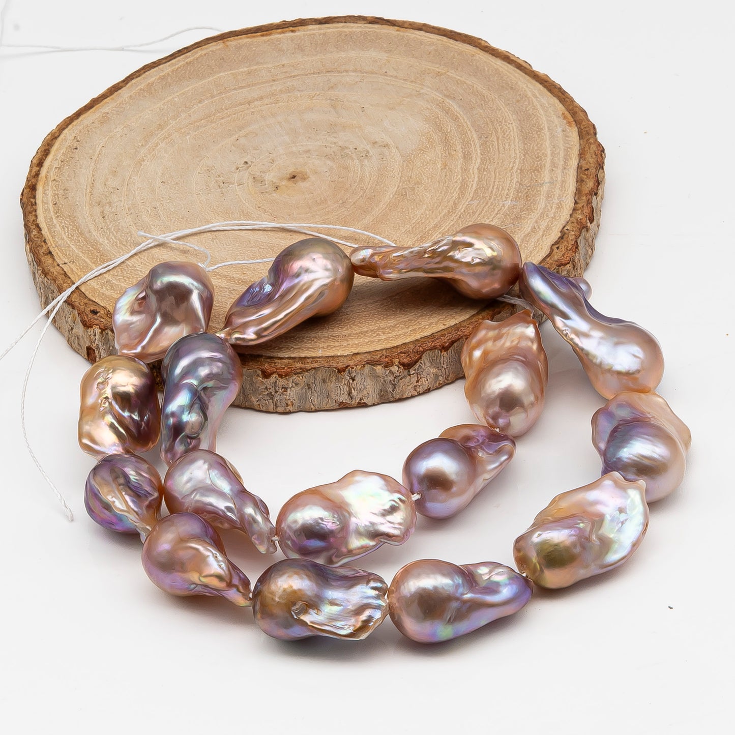 Large Size Baroque Pearl Natural Color, From 14-18 x 22-28mm Drop Shape, Full Strand, 1 Pc, or Large Hole, SKU # 2897BA