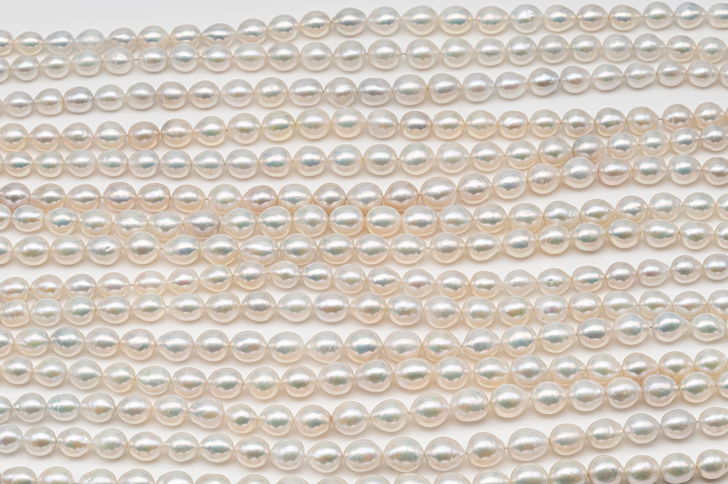 9-12mm Edison Pearl Strand with High Luster and White Colors, SKU # 2900EP