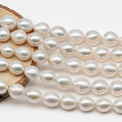 9-12mm Edison Pearl Strand with High Luster and White Colors, SKU # 2900EP