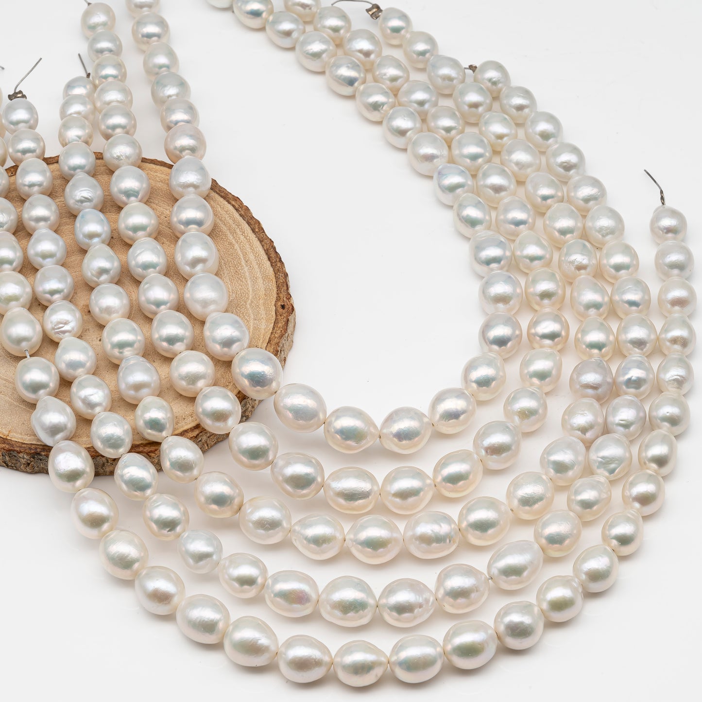 9-12mm Edison Pearl Strand with High Luster and White Colors, SKU # 2900EP