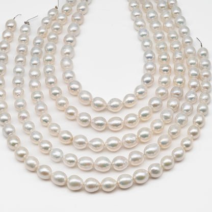 9-12mm Edison Pearl Strand with High Luster and White Colors, SKU # 2900EP