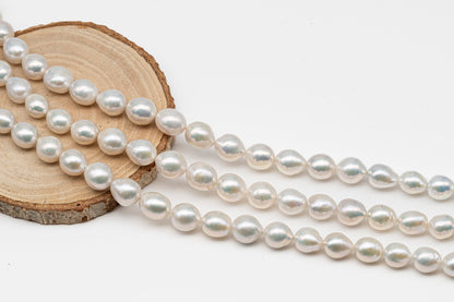 9-12mm Edison Pearl Strand with High Luster and White Colors, SKU # 2900EP