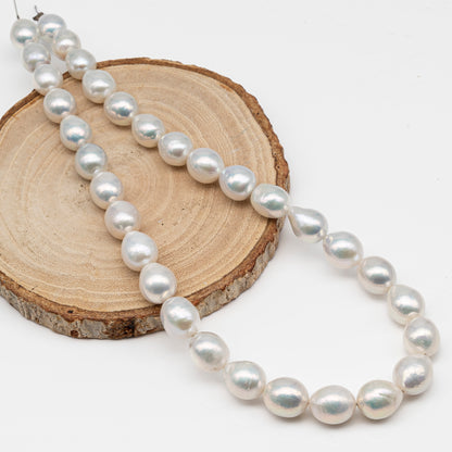 9-12mm Edison Pearl Strand with High Luster and White Colors, SKU # 2900EP