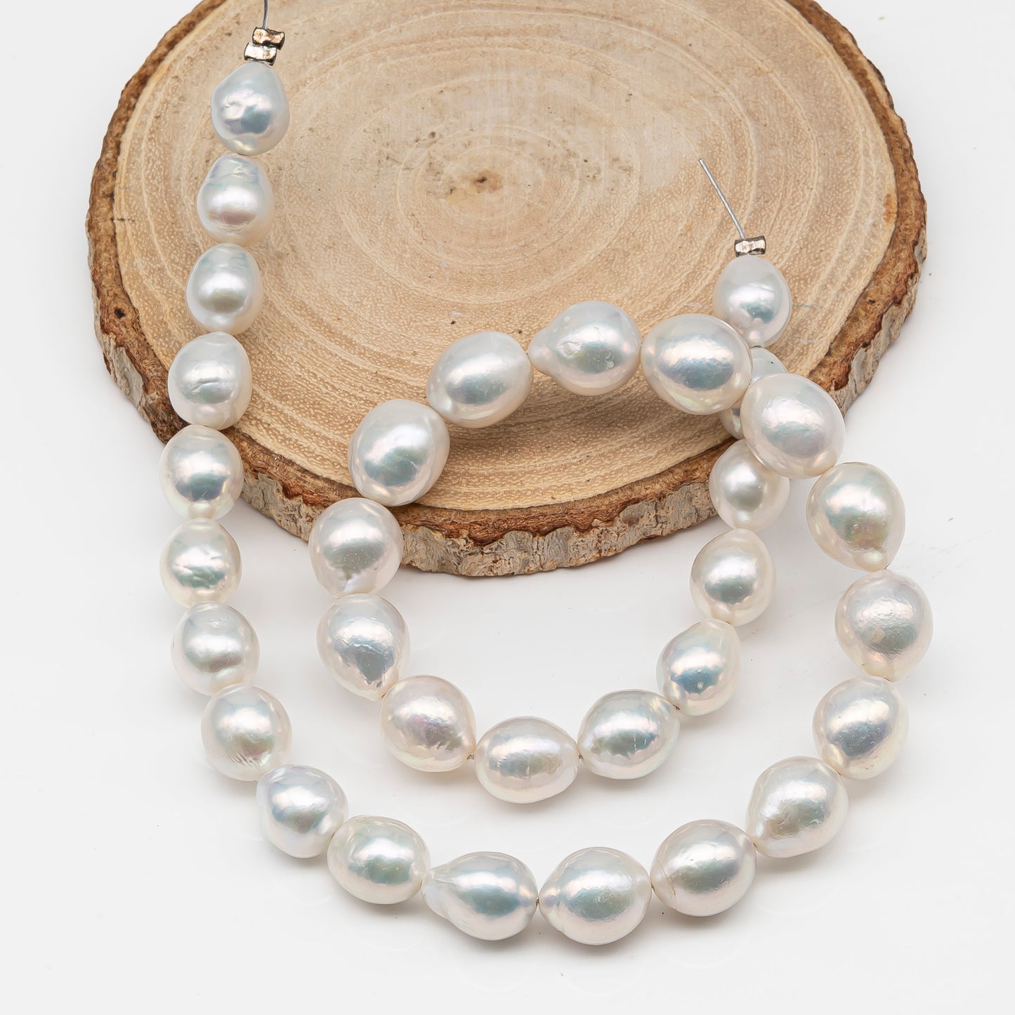 9-12mm Edison Pearl Strand with High Luster and White Colors, SKU # 2900EP