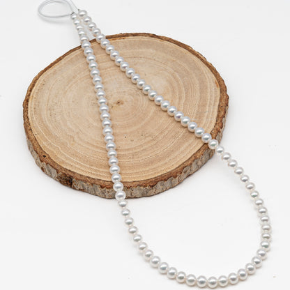 AAA 3-3.5mm, 4.5-5mm, or 5-5.5mm White Freshwater Pearl Bead in Round for Jewelry Making, SKU # 2901FW